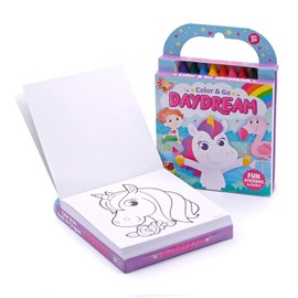 Color & Go: Daydream-Unicorns, Llamas, Princesses and More!-This Delightful Collection of 80 Coloring Pages includes 8 Jumbo Crayons and Easy-Peel Stickers (Color and Go)