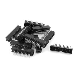 uxcell 12 Pcs 2.54mm 2x13 26 Pin Right Angle Male PCB Box header IDC Socket