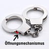 Handcuffs Keyring Handcuffs Silver Metal with Locking Mechanism, silver