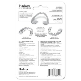 Plackers Grind No More - Protector dental listo para usar, 1 unidad
