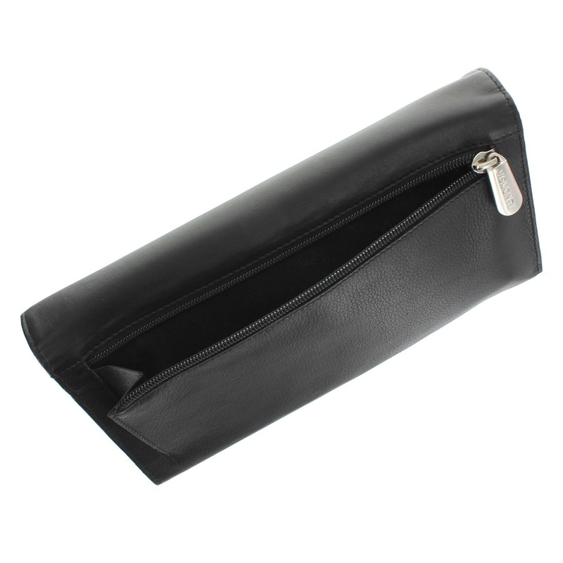 VISCONTI Leather Travel Organiser Wallet RFID Blocking 1179 Black