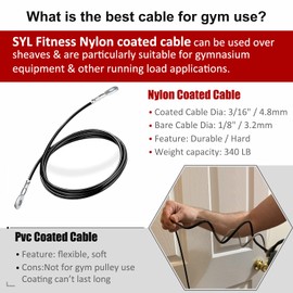 SYL Fitness Lat Pull Down Machine Cable Pulley System with Loading Pin, black