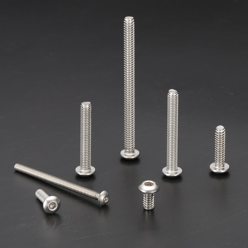 PATIKIL #10-24x5/8" Button Head Socket Cap Screws, 50 Pcs 304