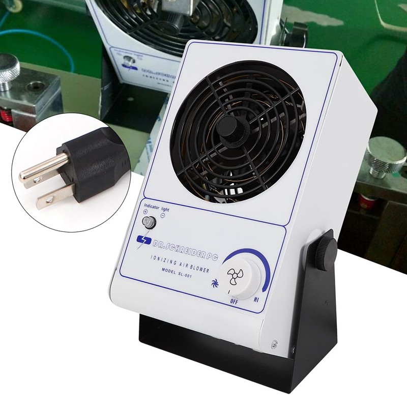 110V Ionizing Air Blower Fan Anti-Static Ion Blower Static Eliminator