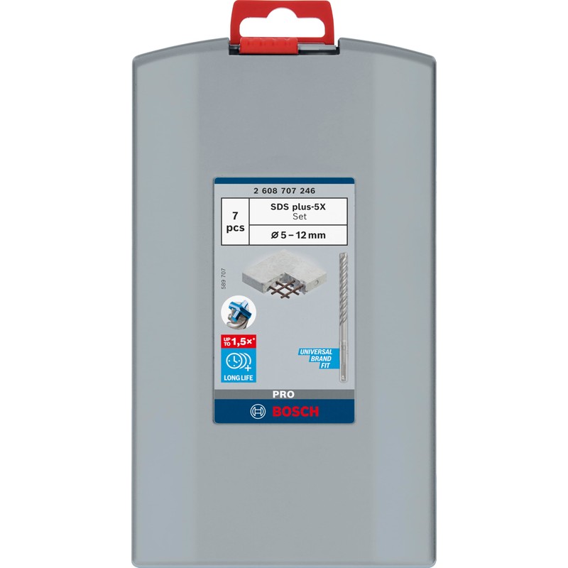 Bosch 7X PRO SDS plus-5X Hammer Drill Bit Set (for