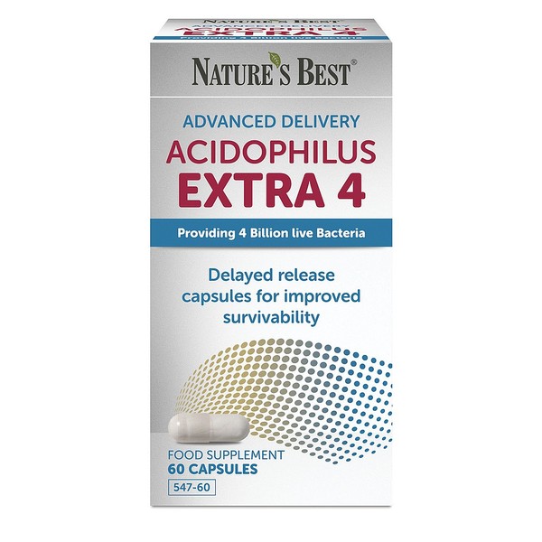 Natures Best Acidophilus Extra 4 Billion, Live Bacteria Supplement, 60 CAPSULES