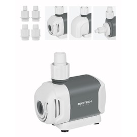 Boxtech Submersible Water Pump, 265 GPH Aquarium Water Pumps, 15W Ultra Quiet Fountain Pump with 3 Nozzles for Fish Tank, Aquarium, Outdoor Ponds, Fountain, Hydroponics