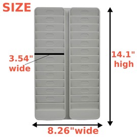 Japard Badge Rack Wall Mount, Card Holder to Keep Swipe Cards, Room Cars VIP Cards, ID Card Rack with Number Lightweight Durable Plastic, Gray (24 Slots)