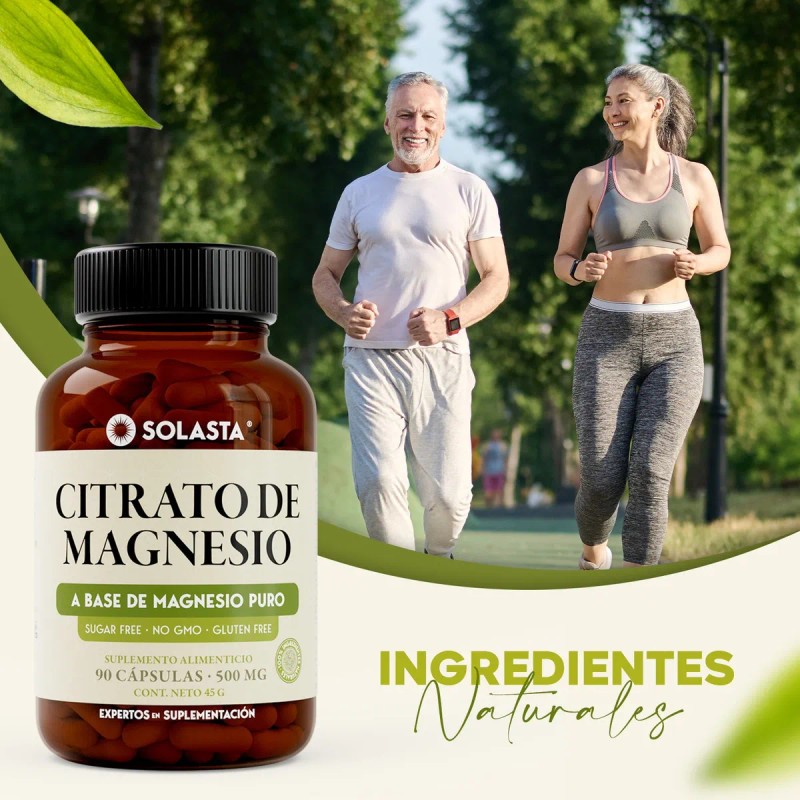 Citrato De Magnesio De 90 Cápsulas | Solasta® Sabor Sin