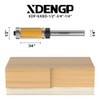 XDENGP Top and Bottom Bearing Flush Trim Router Bit 1/4