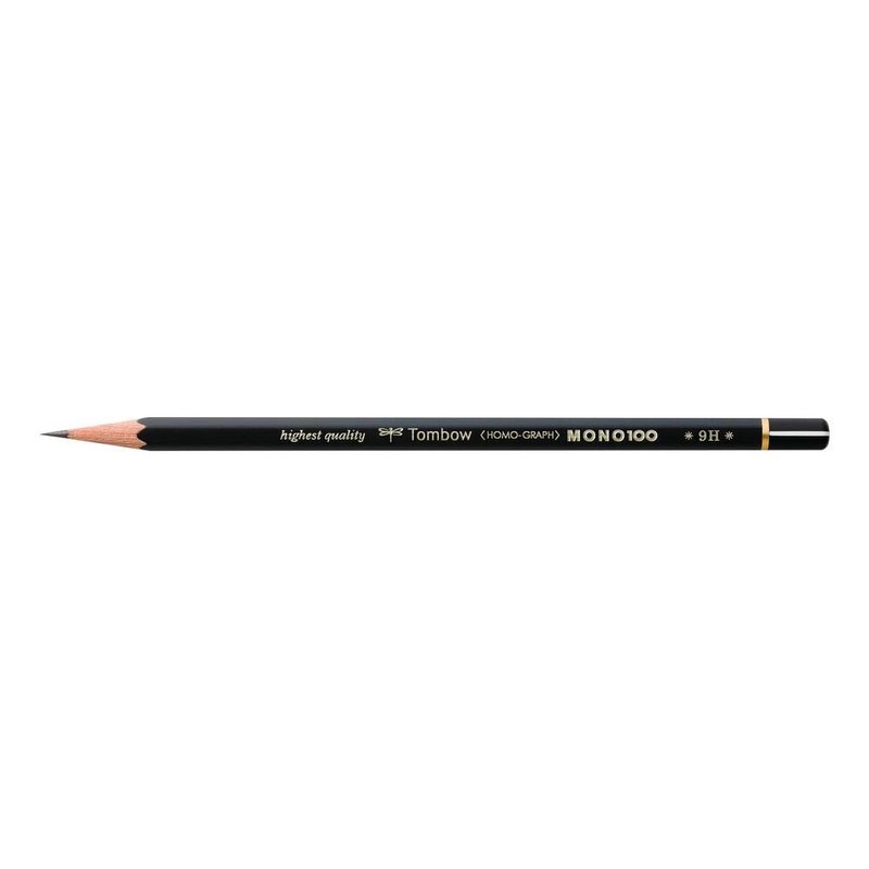 TOMBOW Set of 6 Premium Graphite Pencils MONO 100 9H