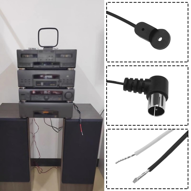 ECSiNG AM FM Antenna Replacement Compatible with Denon, Pioneer, and