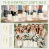 Gilprop 50 Pcs Beige Wedding Mini Gift Bags with Ribbon