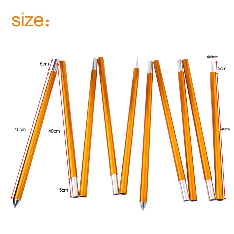 2pcs 19mm Aluminum Alloy Camping Tent Pole Support Replacement Kit