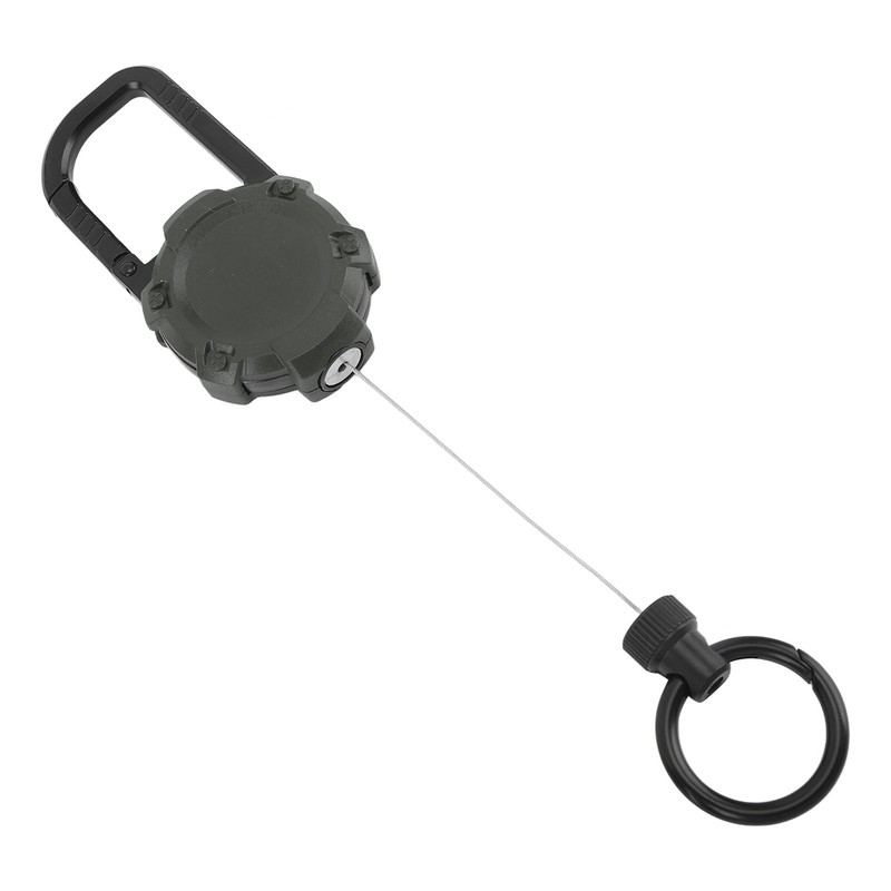 Magnetic Retractable Keychain Stainless Steel Wire Easy Pull Buckle Carabiner