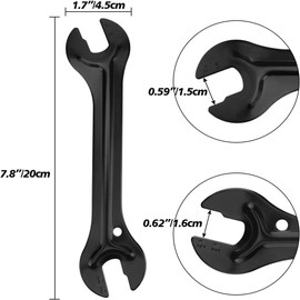 Fongmore Bike Hub Cone Wrench Bicycle Wheel Hub Axle Cone Adjuster Wrench Bicycle Head Open End Axle Hub Wrench 13 mm 14 mm 15 mm 16 mm