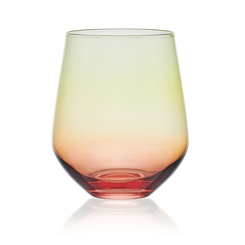 Mikasa Chroma Set of 4 Stemless Wine Glasses, 13 Ounce,