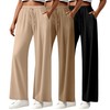 Neer 3 Pack Women's Wide Leg Pants High Waist Drawstring