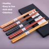 GLAMFIELDS Reusable Chopsticks Japanese Natural Wooden 5 Pairs Classic Style
