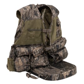 ALPS OutdoorZ Super Elite 4.0 Camo Turkey Vest Made with Quiet Cotton Featuring Removable Fold Away Seat, Game Bag, and Pockets for Calls and Strikers, Realtree Timber, M/L
