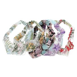 BIUDECO 5pcs Floral Bandana Hair Scarf Headband for Women Embroidered Wide Lace Hair Accessories Lightweight Breathable for Fashionable Looks and Coverage