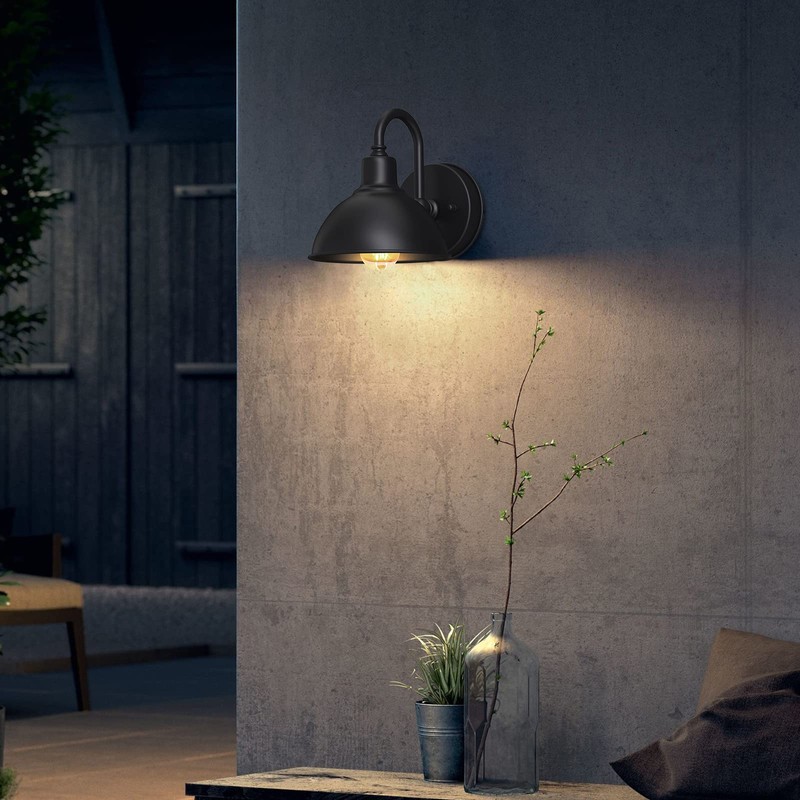 Naurham Barn Light Gooseneck Light- Small Farmhouse Outdoor Lighting, 1-Light