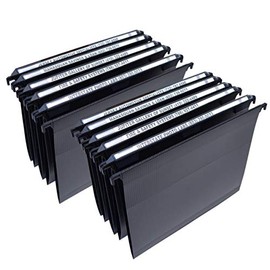 Ultimate Office MagniFile Hanging File Folders V Base Letter Size with 11 inch Magnified Indexes That Double The Size of Your File Titles to Find Files Fast. (Set of 10 Black)