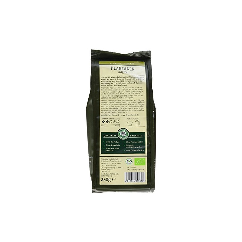 Lebensbaum Organic Plantations Ground Coffee 250 g