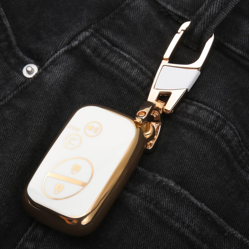 8T69T 2-Pack for Lexus Key Fob Cover with Keychain Accessories