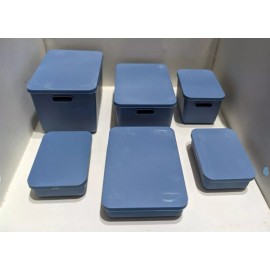 Unbranded Blue Totes Set - Dollhouse Miniature 1:12 Scale - FAST US Shipper