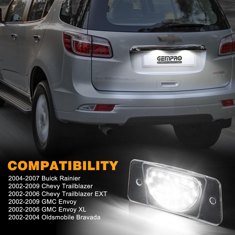 Gempro Led License Plate Light Tag Lamp Assembly Compatible with