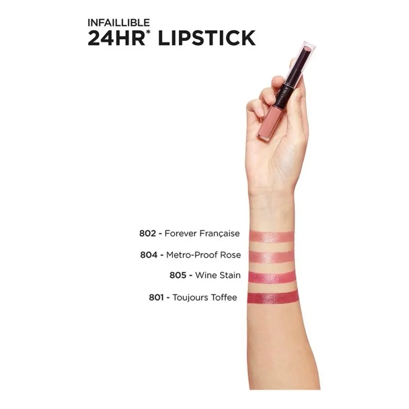 Loréal Paris Labial Infallible X3 Acabado Mate Color METRO PROOF