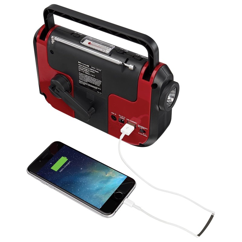 Weather X WR383R AM/FM/Weather Radio with Flashlight