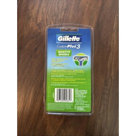 Gillette Gillete Custom Plus 3 Sensitive Disposable Razor Triple Blade Pack Of 4