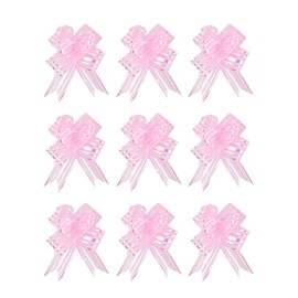 TIAMALL 30 Pcs 3.6 Inches Pull Bow for Gifts Wrapping Wedding Valentine's Day(Pink)
