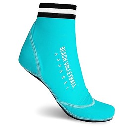 Momevo Beachmates Beach Volleyball Socks - Protective Beach Socks Made of Neoprene and Elastane - Ideal Cold and Heat Protection, aqua turquoise, 35 - 37