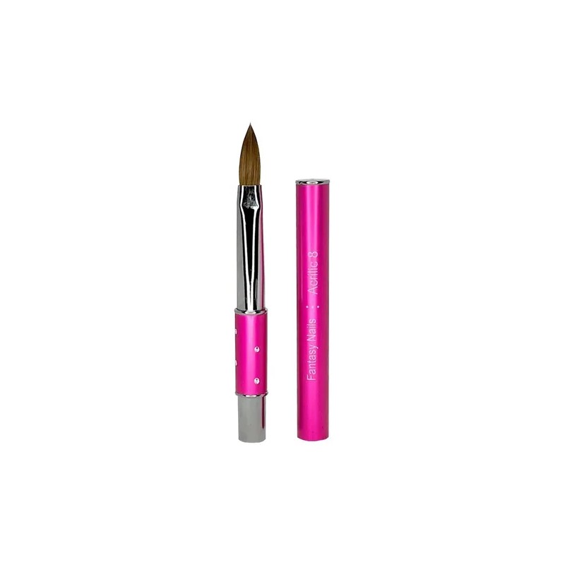 Pincel Kolinsky #8 , Fantasy Nails , Uñas Acrilicas Fucsia