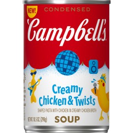 Campbell’s Condensed Kids Creamy Chicken and Twists Soup, 10.5 oz Can