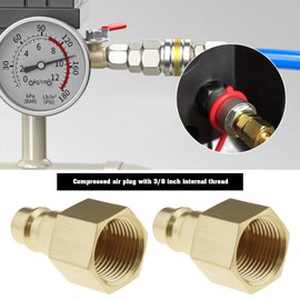 EMSea Compressed Air Plug Nipples NW 7.2 with 3/20.3 cm Internal Thread for Compressed Air Connection Air Hose Fittings Air Compressor Quick Connection External Plug Pack of 2