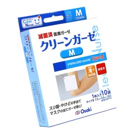 OO Osaki(オオサキ) CN 滅菌クリーンガーゼIII M 10枚入(1枚入×10袋) 一般医療機器 15286