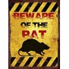 Finger prints - Beware of the rat - Vintage Metal Wall Sign