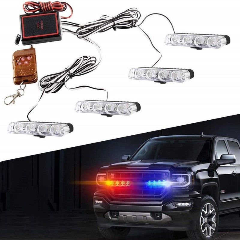 Strobe Warning Light - SUNWAN 16 LED 4 in 1