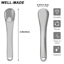 Espátulas Metálicas Para El Cuidado De La Piel, Cucharas De Maquillaje, Minimascarillas Reutilizables, Aplicador Para Mezclar Cosméticos Faciales, Cre