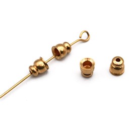 KTGCOZS Pack of 100 Brass Lure Bodies Fishing Inline Spinner Making Part Bait Rooster Tail DIY 4.5mm*5mm