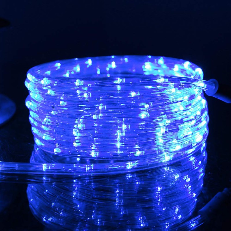50ft 360 LED Waterproof Rope Lights, 110V Connectable Indoor Outdoor