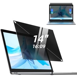 PRSPR 14 Inch 16:9 Anti-Peep Filter, Laptop Monitor Privacy Filter, PC Screen Filter, Double Sided Plug-in, Easy Installation, Blue Light Reducing, UV Protection, Anti-Glare, Screen Protector