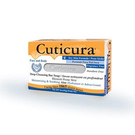 Cuticura Deep Cleansing Face and Body Soap, Dry Skin Formula – Deep Cleansing Bar Soap for Blemish-Prone Skin 3 oz (Pack of 1)