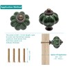 Seimneire 4pcs Dark Green Pumpkin Knobs, Vintage Ceramic Cabinet Knobs,