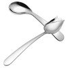 Healvian 2sets Small Stainless Steel Spoons Set Angled Eating Utensils