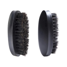2 Pcs Hair Brush Men, Mens Hair Brush, Beard Brush For Men, Beard Brush, Handle Made In Solid Wood With Firm Bristles To Tame And Soften Your Beard Hair For Healthier And Softer Beard (Black)